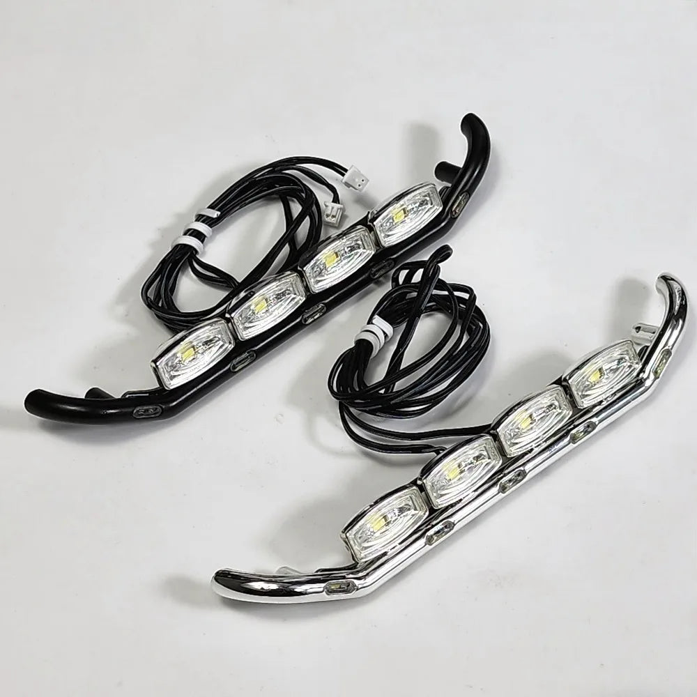 RC Bumper Light Front Bumper LED Spot Light Bar for 1/14 SCANIA 770S RC Truck Tamiya Hino VOLVO 750 ACTROS 3363 MAN TGX