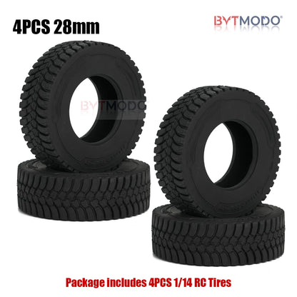 1/14 Truck Tires Off-Road Tire Tyre Rc Parts for 1/14 Tamiya RC Truck Dump Tractor Tippers SCANIA 3363 IVECO VOLVO BENZ MAN TGX