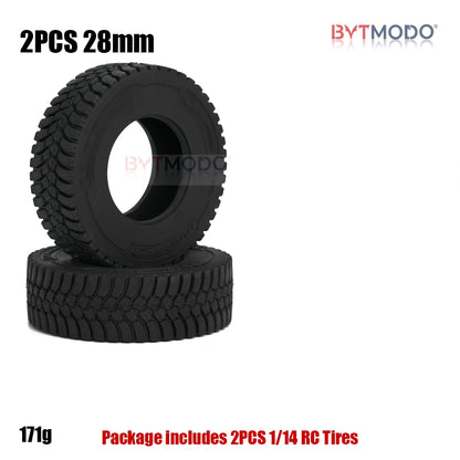 1/14 Truck Tires Off-Road Tire Tyre Rc Parts for 1/14 Tamiya RC Truck Dump Tractor Tippers SCANIA 3363 IVECO VOLVO BENZ MAN TGX