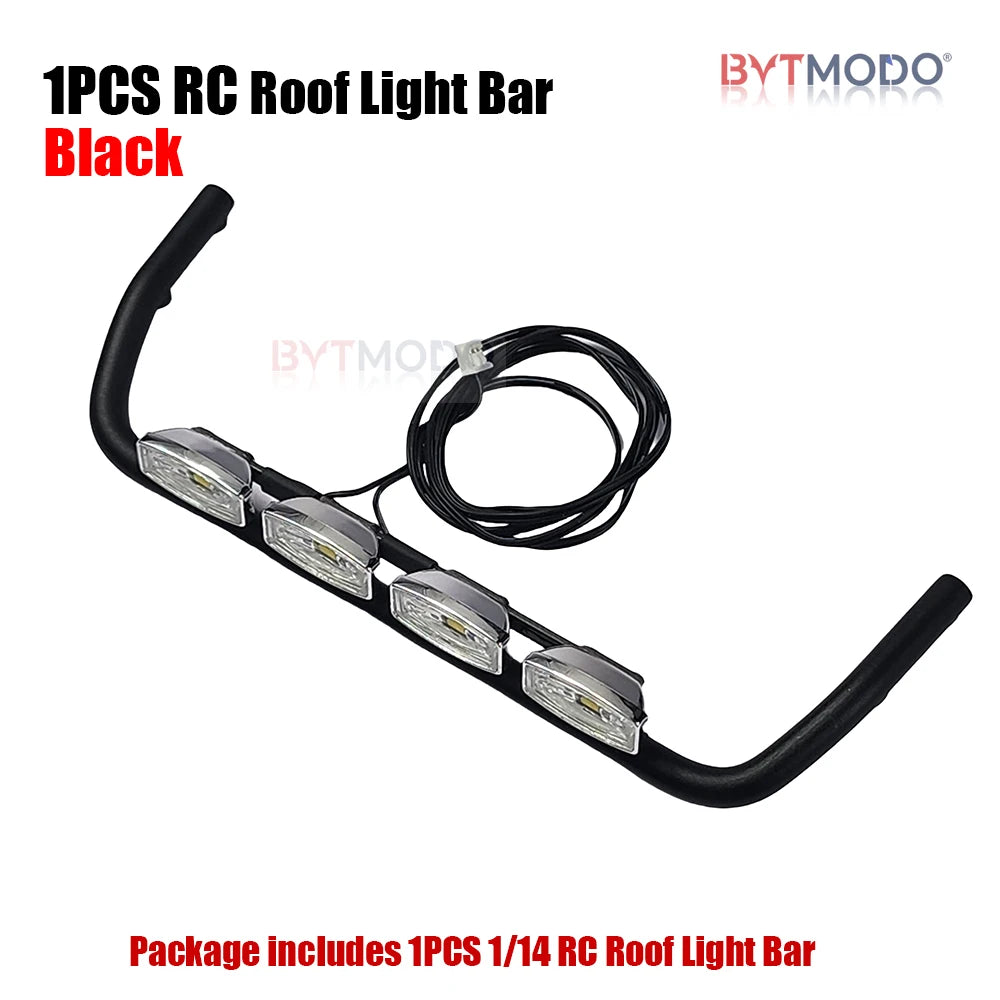 LED Roof Light Bar Spotlights Top Lights for 1/14 RC Truck Mercedes-Benz 3363 Car Tractor Dump Tamiya VOLVO ACTROS MAN