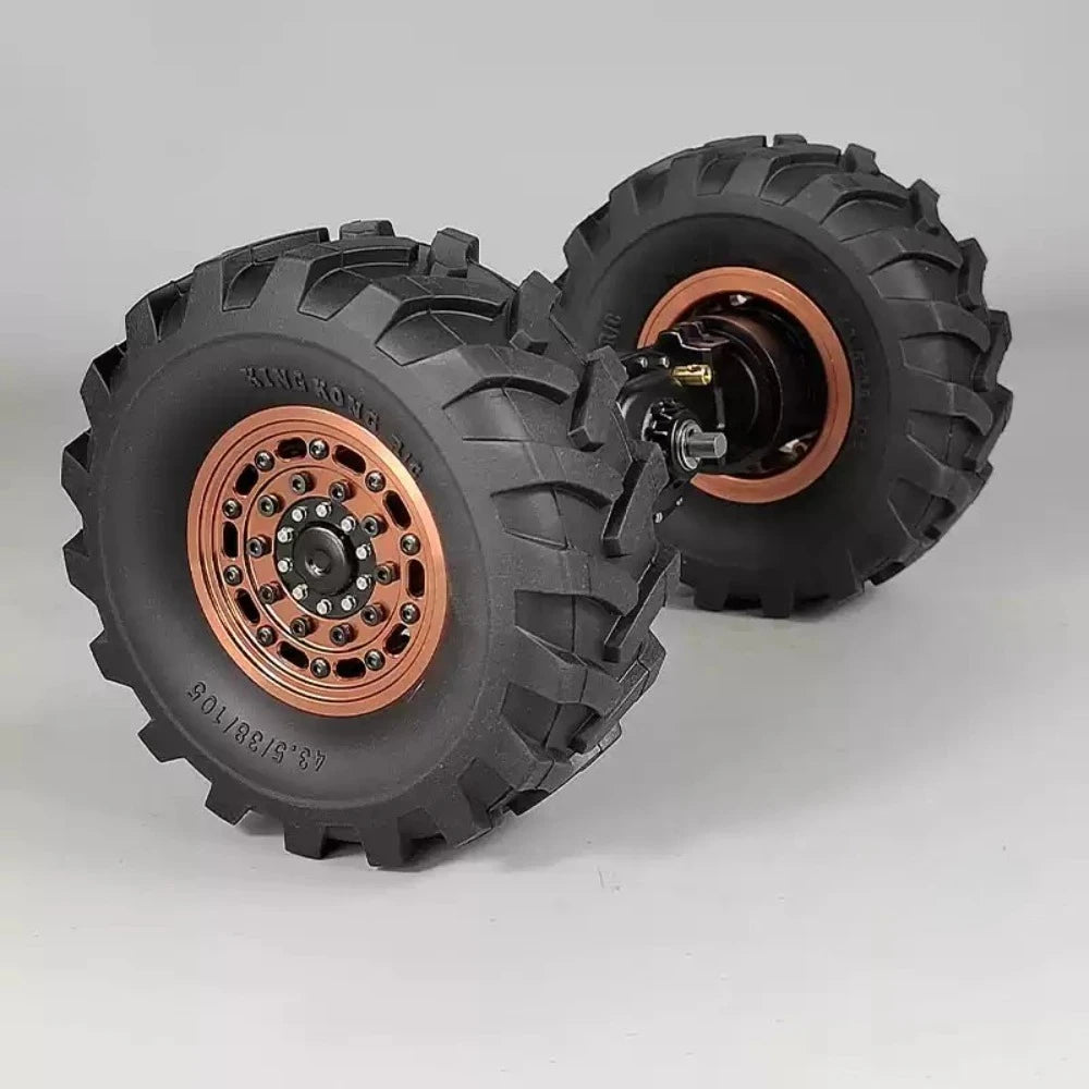 105mm 1PCS Rubber Tires for 1/14 Tamiya RC Truck Crawler Tipper SCANIA 770S VOLVO BENZ MAN TGX Car Wheel Hub