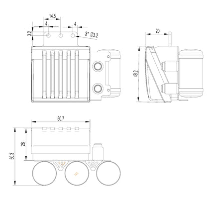 RC Truck Battery Box Metal with Air Tanks Servo Mount Bracket Aluminum Alloy for Tamiya MAN 1/14 Rc Tractor Truck Tipper Dumper