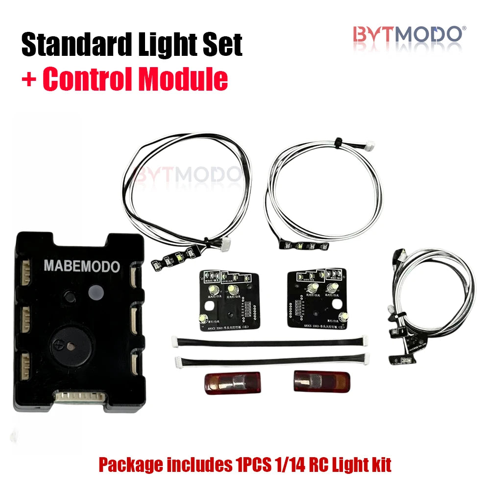 LED Light Kit Headlight Taillight Sequential Turn Signal Lamp for 1/14 RC Truck Mercedes-Benz 3363 Tractor Dump Tamiya