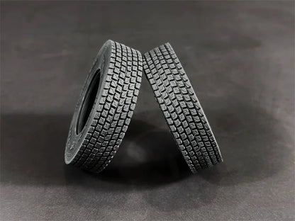 22mm/28mm 2PCS Rubber Tires for 1/14 Tamiya RC Truck Tipper SCANIA 770S VOLVO BENZ MAN TGX Car Wheel Hub
