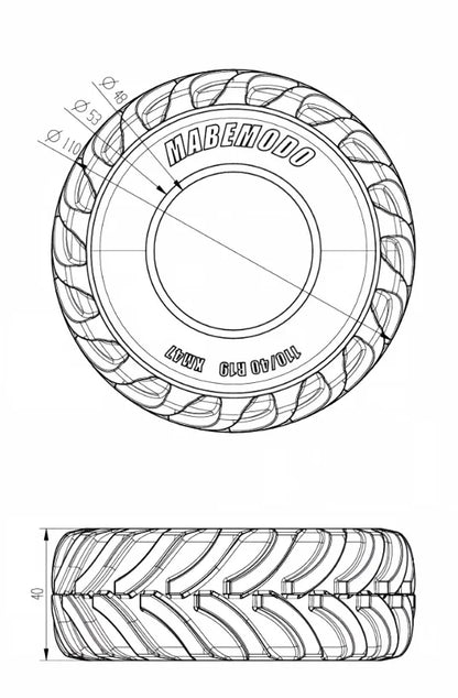 110mm 1PCS Rubber Tires for 1/14 Tamiya RC Truck Crawler Tipper SCANIA 770S VOLVO BENZ MAN TGX Car Wheel Hub