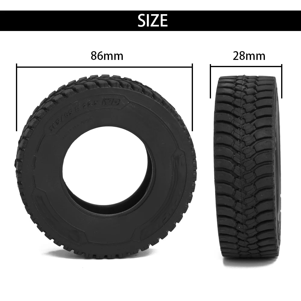 RC Truck Tires Off-Road Tire Tyre 20mm 28mm for 1/14 Tamiya RC Truck Dump Tractor Tippers SCANIA 3363 IVECO VOLVO BENZ MAN TGX