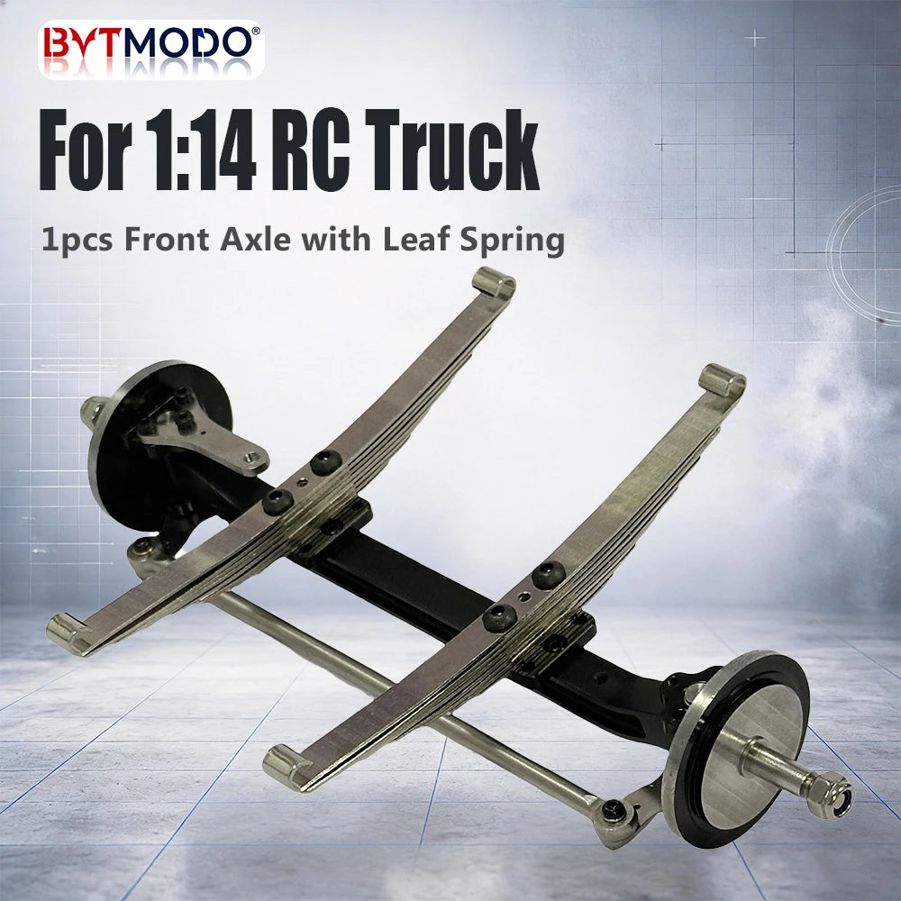 1/14 Front Axle with Leaf Spring All Metal for 1/14 Tamiya RC Truck SCANIA 770S VOLVO 750 ACTROS 3363 MAN TGX Car Parts