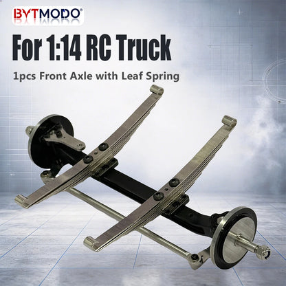 1/14 Front Axle with Leaf Spring All Metal for 1/14 Tamiya RC Truck SCANIA 770S VOLVO 750 ACTROS 3363 MAN TGX Car Parts