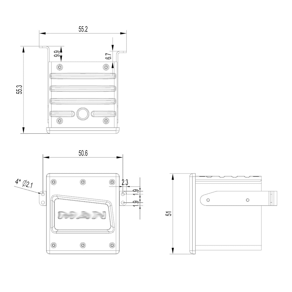 RC Truck Exhaust Tank Muffler Box Canister Stainless Steel Bracket for Tamiya MAN TGX 1/14 Rc Tractor Truck Tipper Dumper DIY