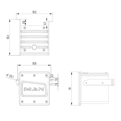 RC Truck Exhaust Tank Muffler Box Canister Stainless Steel Bracket for Tamiya MAN TGX 1/14 Rc Tractor Truck Tipper Dumper DIY