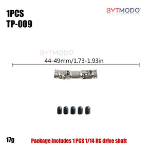 Stainless Steel Drive Shaft 5mm Universal Joint Driveshaft Cvd for 1/14 1/10 Tamiya RC Truck Dump Tractor Crawler SCX10 TRX4 DIY