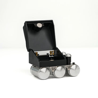 RC Truck Battery Box Metal with Air Tanks Servo Mount Bracket Aluminum Alloy for Tamiya MAN 1/14 Rc Tractor Truck Tipper Dumper