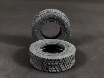 22mm/28mm 2PCS Rubber Tires for 1/14 Tamiya RC Truck Tipper SCANIA 770S VOLVO BENZ MAN TGX Car Wheel Hub