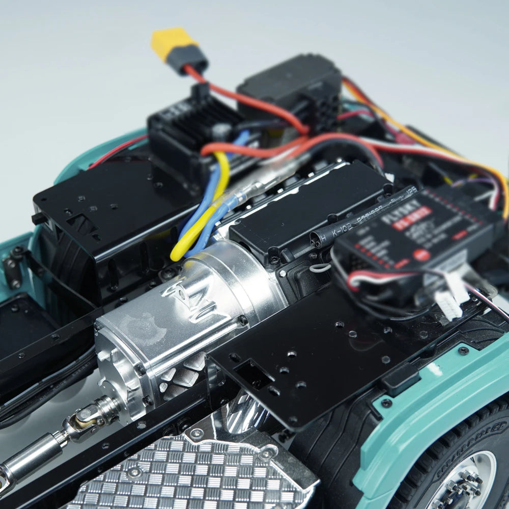 Gearbox 540 Brushed Motor with Servo 5mm Shaft Transfer Transmission for 1/14 Tamiya RC Truck Crawler Dump Tractor Tipper Actros