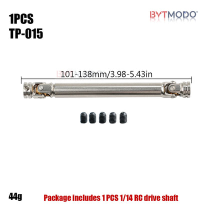 1/14 Rc Drive Shaf Stainless Steel Driveshaft Metal Cvd Truck Accessories for 1/14 Tamiya RC Truck Dump Tractor Crawler Climbing