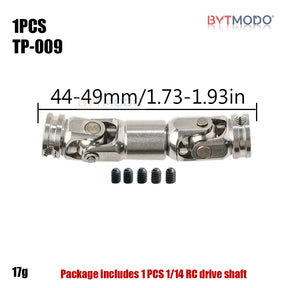 1/14 Rc Drive Shaf Stainless Steel Driveshaft Metal Cvd Truck Accessories for 1/14 Tamiya RC Truck Dump Tractor Crawler Climbing