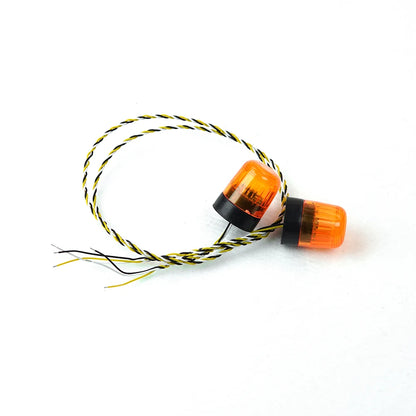 2pcs Rotating Lights 360 Degree Beacon Light LED Warning Lamp for 1/14 Tamiya RC Truck Crawler Dump Tractor Tipper Actros Scania