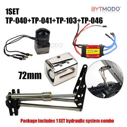 Rc Hydraulic System Oil Tank Pump Cylinder Brushless ESC Motor Parts for Tamiya 1/14 Rc Truck Tractor Car Tipper Dumper SCANIA