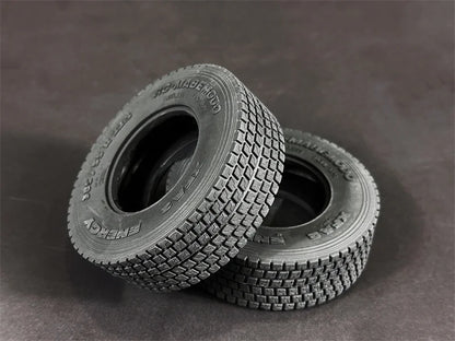 22mm/28mm 2PCS Rubber Tires for 1/14 Tamiya RC Truck Tipper SCANIA 770S VOLVO BENZ MAN TGX Car Wheel Hub