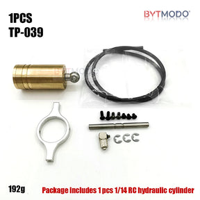 1/14 6x6 Hydraulic Dump Cylinder Center Mount System for 1/14 Tamiya RC Truck Dump Tractor Tipper Actros Scania Volvo IVECO DIY
