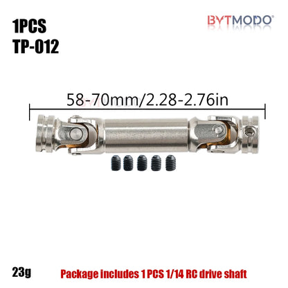 1/14 Rc Drive Shaf Stainless Steel Driveshaft Metal Cvd Truck Accessories for 1/14 Tamiya RC Truck Dump Tractor Crawler Climbing