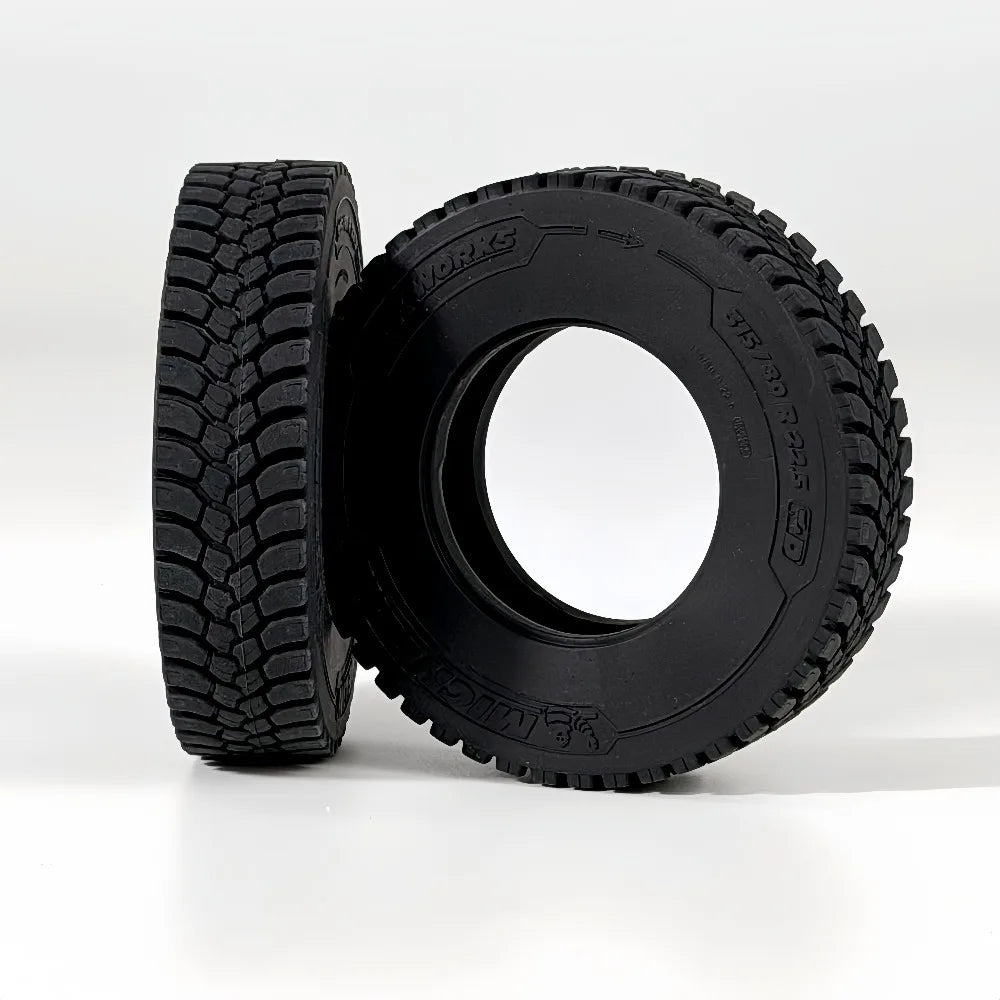 2Pcs 20mm/28mm Rubber Tires for 1/14 Tamiya RC Truck Tipper SCANIA 770S VOLVO BENZ MAN TGX Car Wheel Hub Accessories