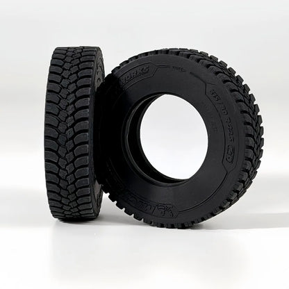 2Pcs 20mm/28mm Rubber Tires for 1/14 Tamiya RC Truck Tipper SCANIA 770S VOLVO BENZ MAN TGX Car Wheel Hub Accessories