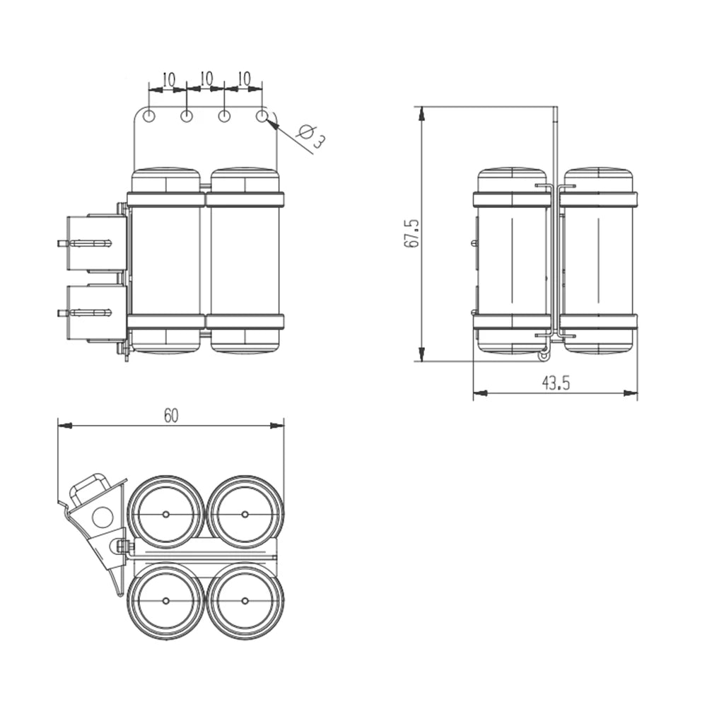 RC Metal Air Tank Quad Air Reservoir for 1/14 Mercedes Benz RC Tractor Truck Tamiya 770S VOLVO 750 ACTROS 3363 MAN TGX