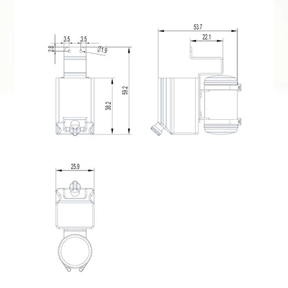 RC Truck Urea Tank Urea Solution Tank Scale DEF AdBlue Tank Aluminum Alloy for Tamiya MAN 1/14 Rc Tractor Truck Tipper Dumper