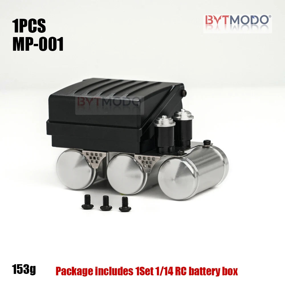 RC Truck Chassis Detail Set Battery Box Servo Mount Urea Tank Air Tank for Tamiya MAN TGX 1/14 Rc Tractor Truck Tipper Dumper