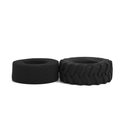 105mm Soft Rubber Tires Chevron Tread Sponge Inner for 1/14 Tamiya RC Truck Dump Tractor Crawler Climbing Off-Road DIY