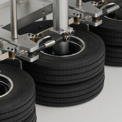 RC Truck Tire 22mm 28mm Rubber Tires Highway Road Tyre for 1/14 Tamiya RC Truck Tractor Tipper SCANIA 770S VOLVO BENZ MAN TGX