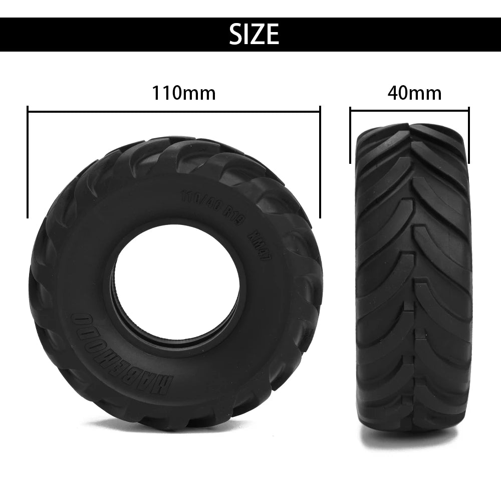 1.9 Inch Tires 1/10 RC Crawler Tire 110mm Tyre for 1/14 1/10 Tamiya SCX10 TRX4 RC Truck Dump Tractor Crawler Climbing Off-Road