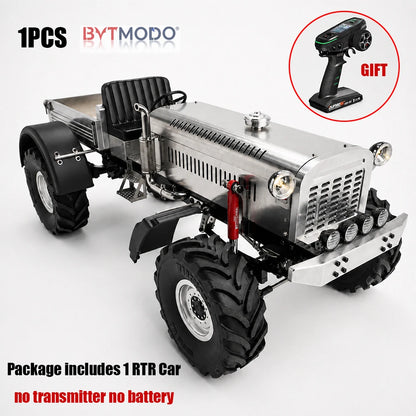 RTR 4WD 1/10 RC Crawler Car BVTMODO Vintage Metal Body Shell Tractor RC Trucks Gearbox Motor Remote Control Lock Diffs Lights