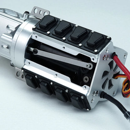 Gearbox 540 Brushed Motor with Servo 5mm Shaft Transfer Transmission for 1/14 Tamiya RC Truck Crawler Dump Tractor Tipper Actros