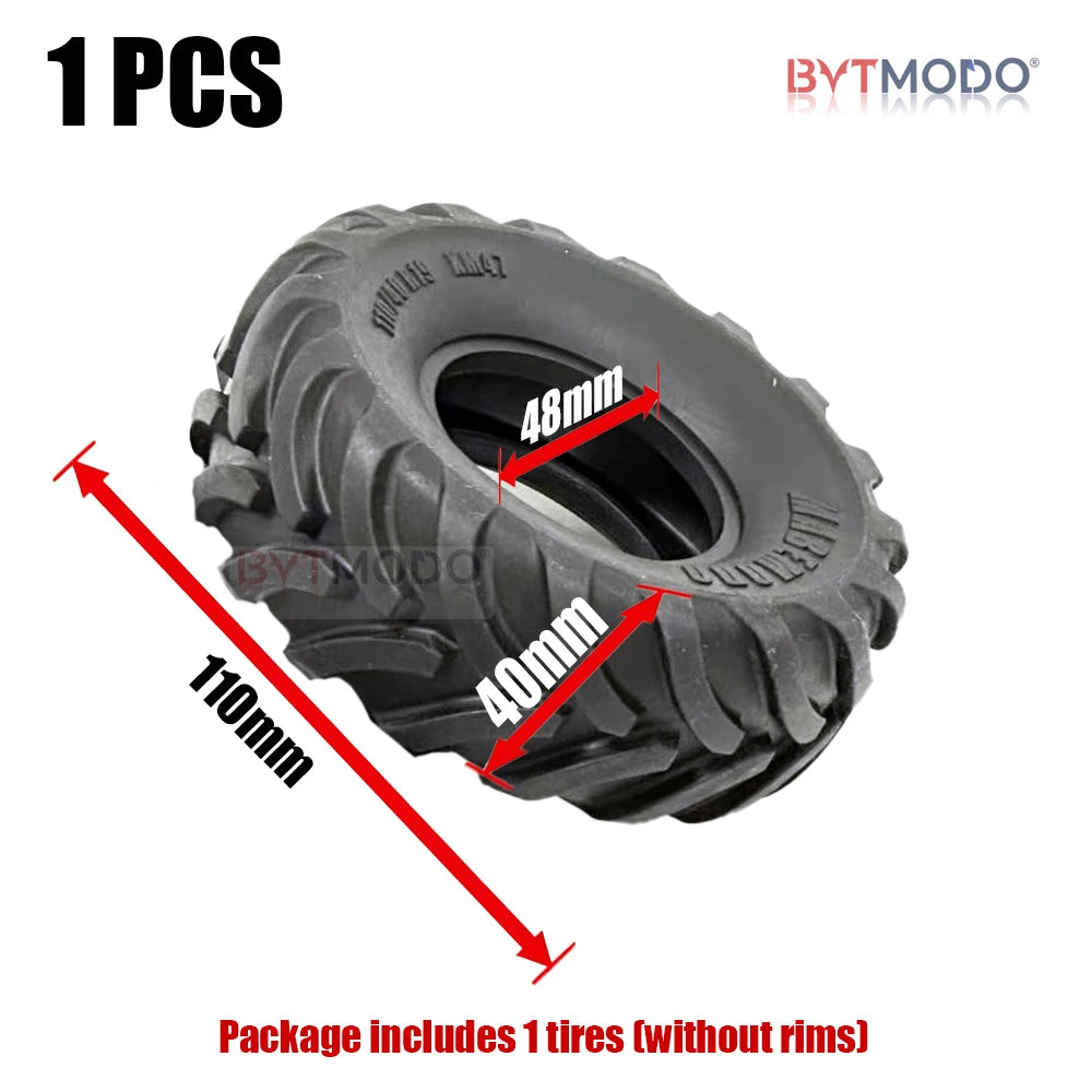 110mm 1PCS Rubber Tires for 1/14 Tamiya RC Truck Crawler Tipper SCANIA 770S VOLVO BENZ MAN TGX Car Wheel Hub