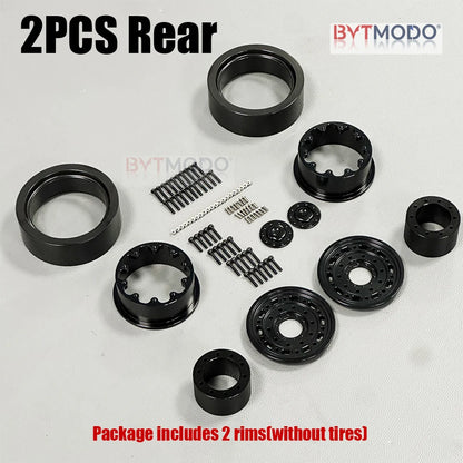 1.9inch 2PCS All Metal Wheels Hub Rim Counterweight for 1/14 Tamiya RC Truck SCANIA 770S VOLVO 750 ACTROS 3363 MAN TGX