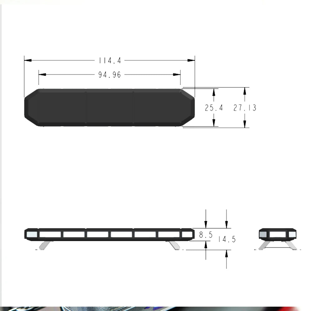 360 Degree Warning Lights Bar Lamp Metal Roof Light RGB LED for 1/14 Tamiya RC Truck Crawler Dump Tractor Tipper Actros Scania