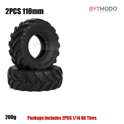 1.9 Inch Tires Crawler Tire 110mm Tyre for 1/14 1/10 Tamiya SCX10 TRX4 RC Truck Dump Tractor Crawler Climbing Off-Road