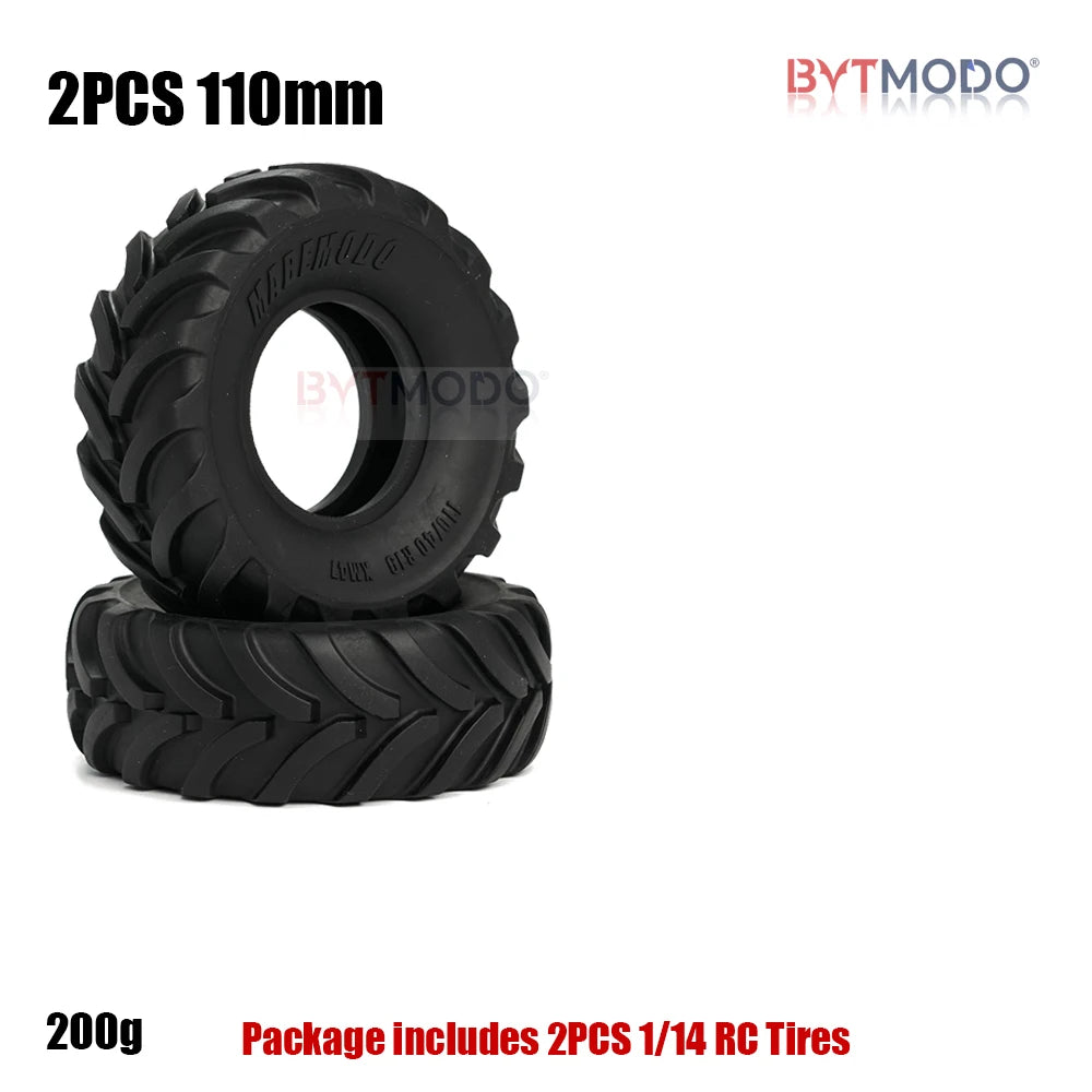 1.9 Inch Tires 1/10 RC Crawler Tire 110mm Tyre for 1/14 1/10 Tamiya SCX10 TRX4 RC Truck Dump Tractor Crawler Climbing Off-Road