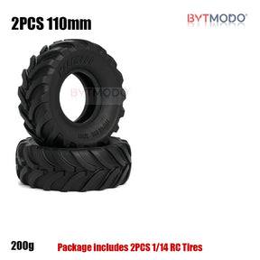 1.9 Inch Tires 1/10 RC Crawler Tire 110mm Tyre for 1/14 1/10 Tamiya SCX10 TRX4 RC Truck Dump Tractor Crawler Climbing Off-Road