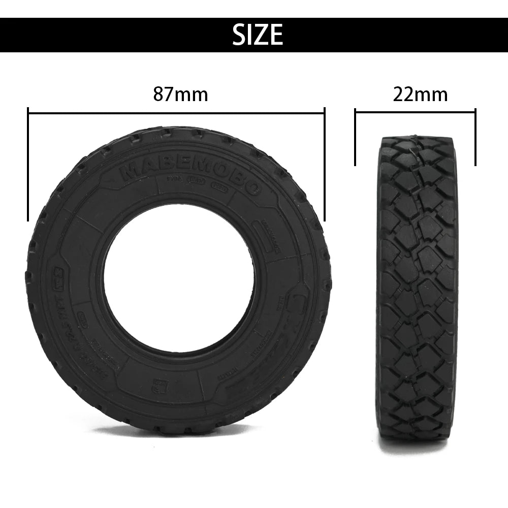 RC Truck Tires Off-Road Tire 22mm 28mm Block Tread Tyre for 1/14 Tamiya RC Truck Tractor Tipper Dump SCANIA VOLVO BENZ MAN TGX