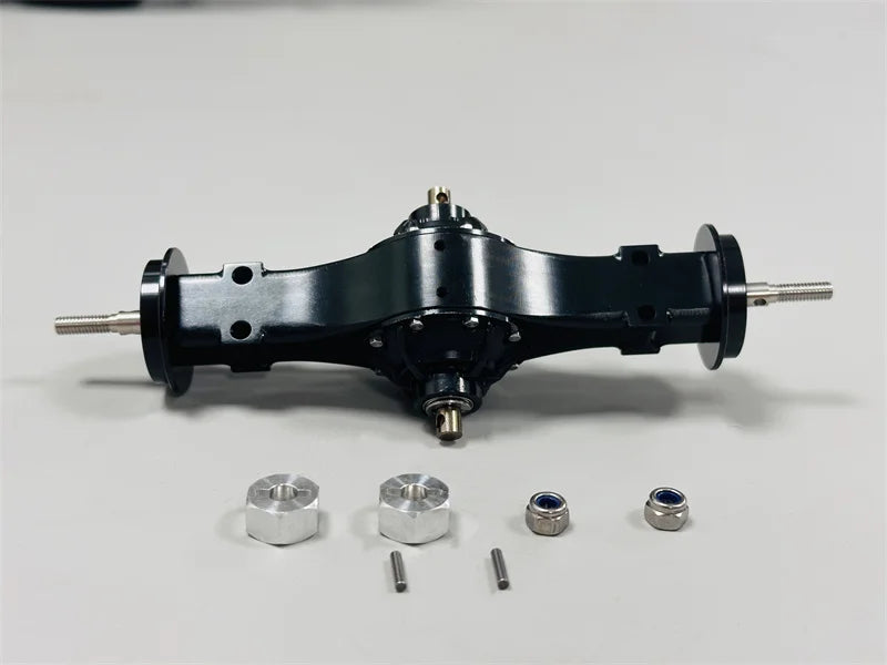 Rear Axle 1/14 All Metal Rear Through Axle Kit for 1/14 Tamiya RC Car Truck SCANIA 770S VOLVO 750 ACTROS 3363 MAN TGX