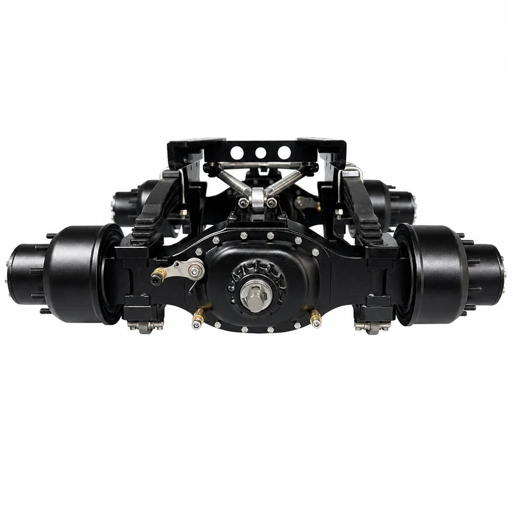 CNC Rear Axle Differential Lock Axles Aluminum Alloy for 1/14 Tamiya RC Truck SCANIA 770S VOLVO 750 ACTROS 3363 MAN TGX