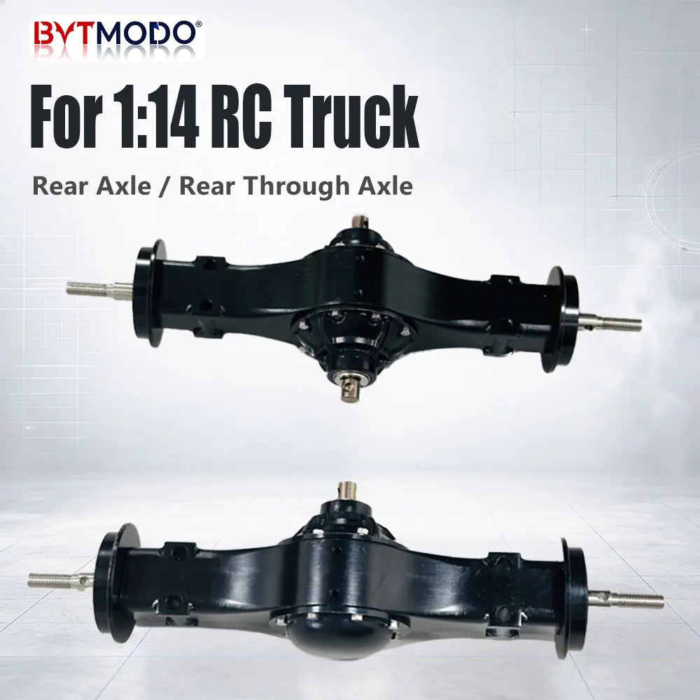 1/14 All Metal Rear Axle Integrated Through Axles for 1/14 Tamiya RC Truck SCANIA 770S VOLVO 750 ACTROS 3363 MAN TGX