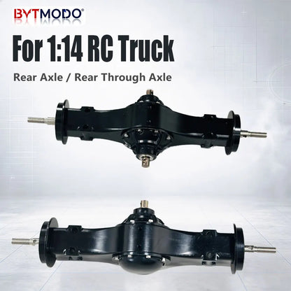 1/14 All Metal Rear Axle Integrated Through Axles for 1/14 Tamiya RC Truck SCANIA 770S VOLVO 750 ACTROS 3363 MAN TGX