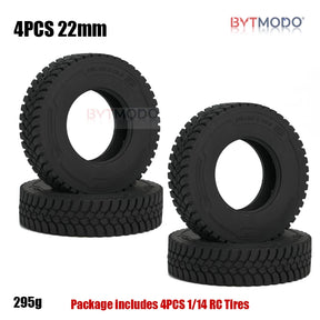 20mm 28mm Off-Road Tire Tyre for 1/14 Tamiya RC Truck Dump Tractor Tippers SCANIA 770S 3363 IVECO VOLVO BENZ MAN TGX