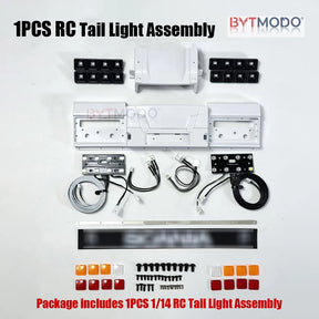 RC Rear Tail Light LED Euro Truck Lamp Assembly for 1/14 SCANIA 770S RC Truck Tamiya Hino VOLVO 750 ACTROS 3363 MAN TGX