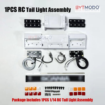RC Rear Tail Light LED Euro Truck Lamp Assembly for 1/14 SCANIA 770S RC Truck Tamiya Hino VOLVO 750 ACTROS 3363 MAN TGX