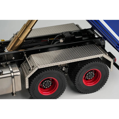 RC Truck Rear Fender Dual Axle Mud Flaps Stainless Steel Mudguard Wheel Cover for Tamiya 1/14 Rc Tractor Truck Tipper Dumper DIY
